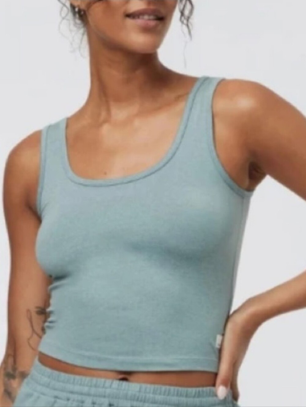 Vuori Halo Essential DreamKnit Tank Vintage Pistachio Heather S